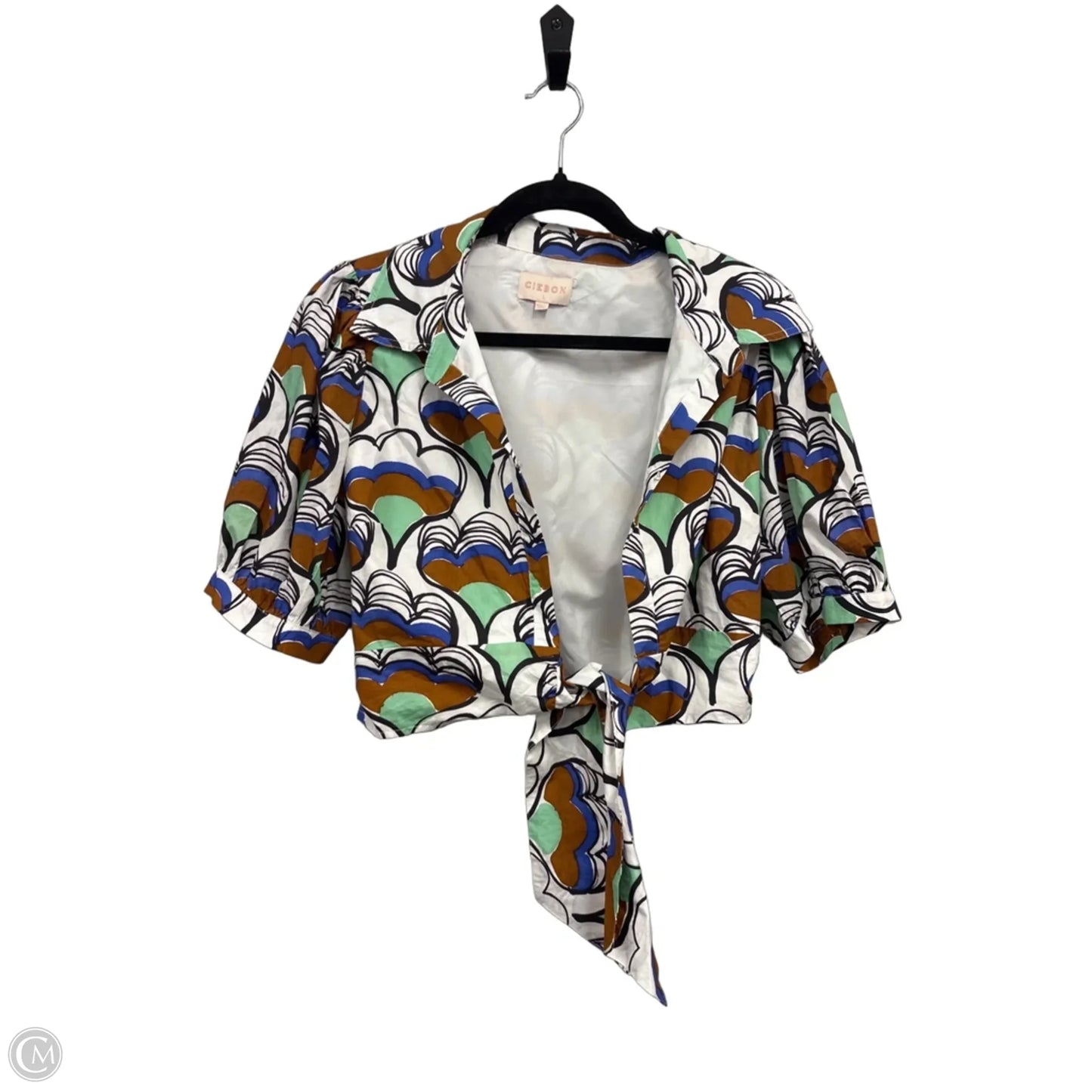 Top Short Sleeve By Clothes Mentor In Brown & Green, Size: L