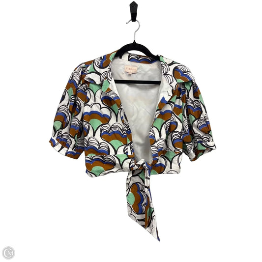 Top Short Sleeve By Clothes Mentor In Brown & Green, Size: L