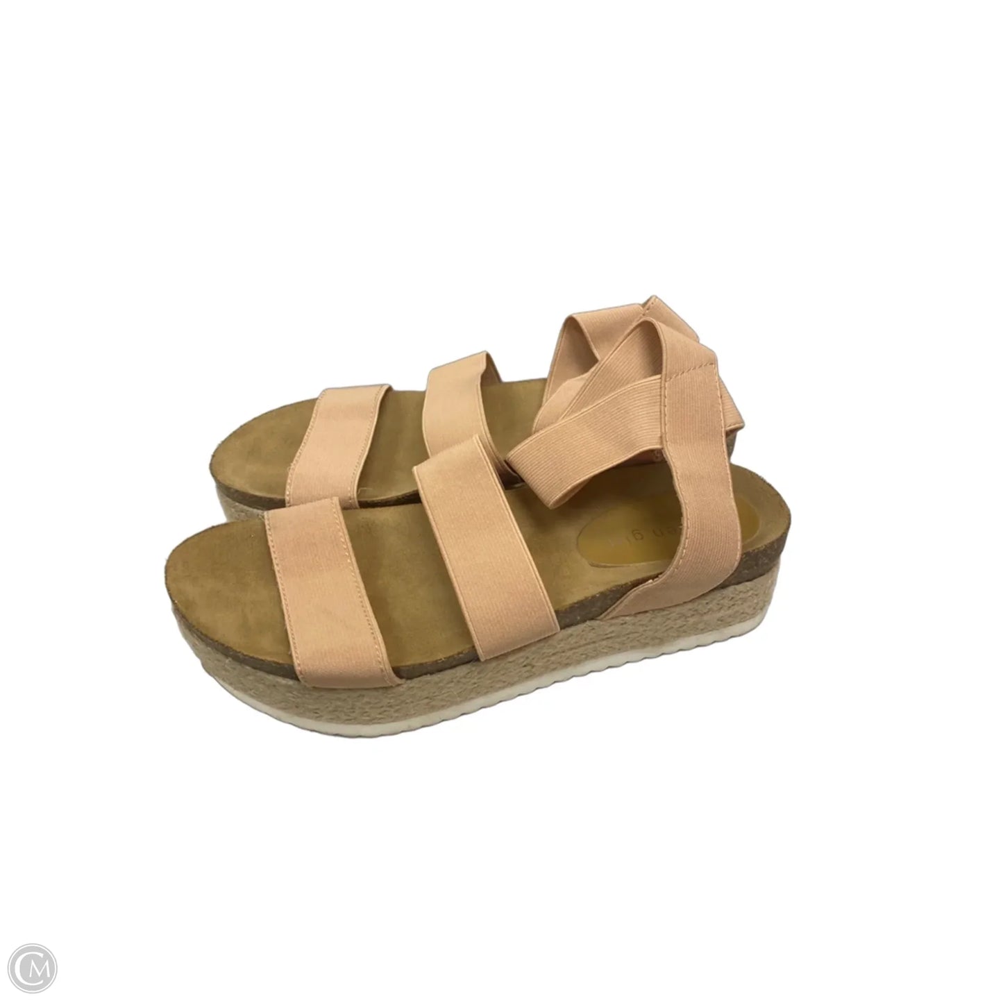 Sandals Heels Platform By Madden Girl In Peach, Size: 6.5
