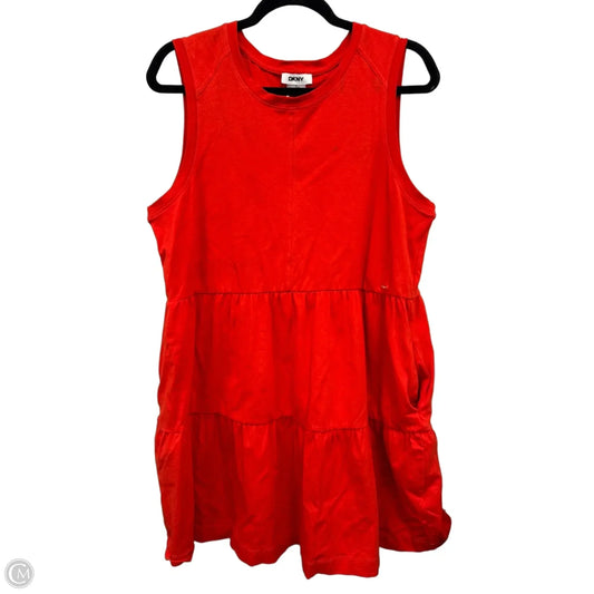 Dress Casual Short By Dkny In Orange, Size: L