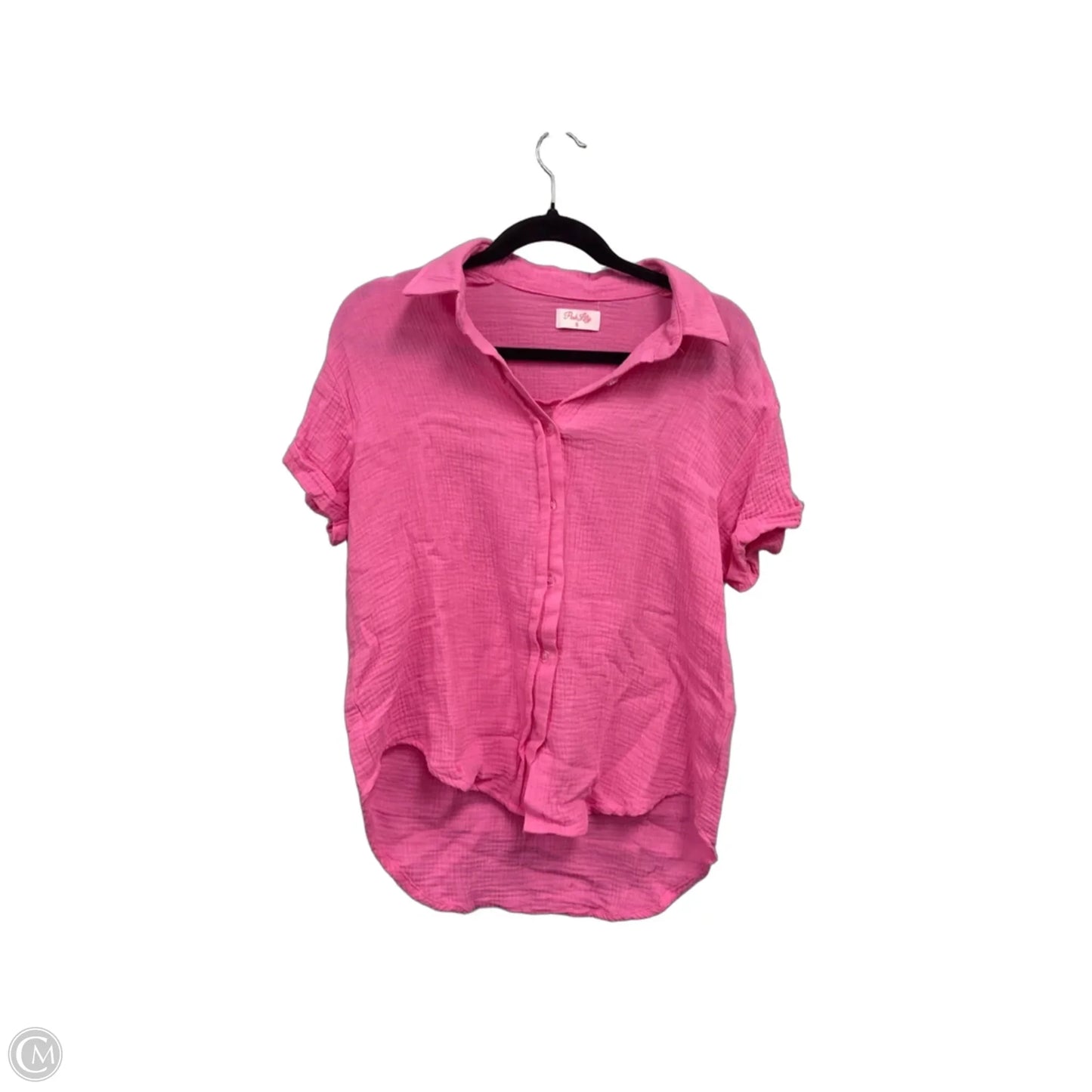 Top Short Sleeve By Pink Lily In Pink, Size: S