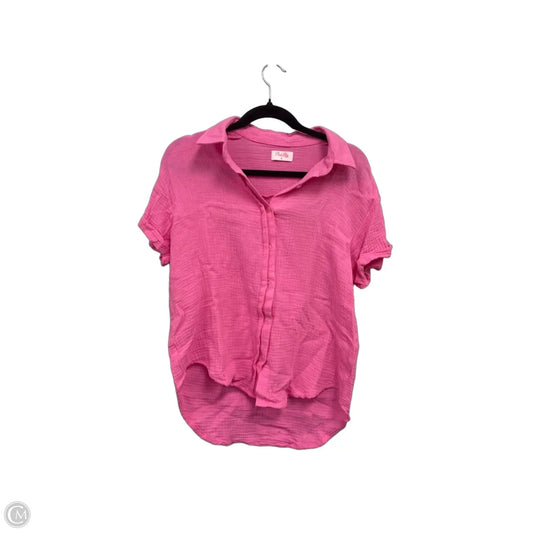 Top Short Sleeve By Pink Lily In Pink, Size: S