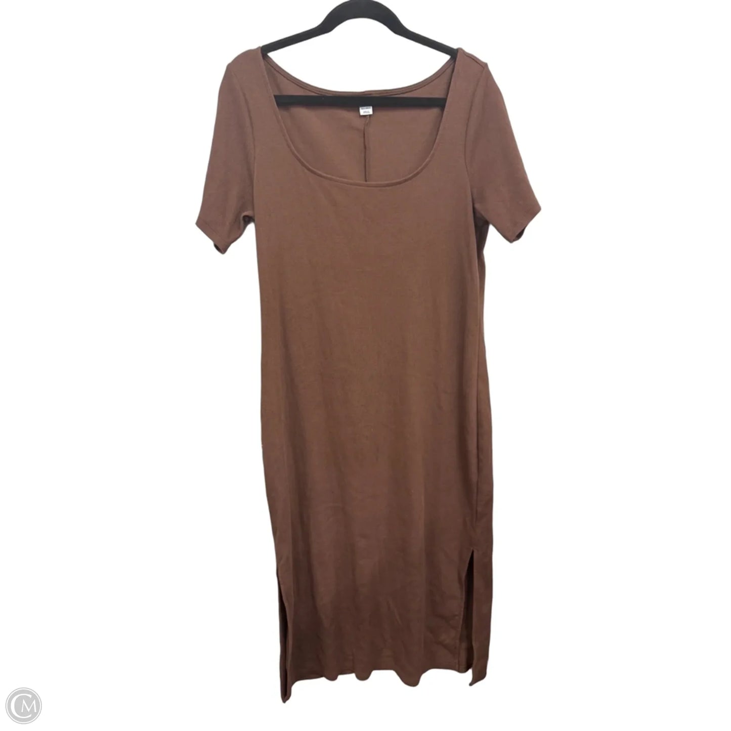 Dress Casual Midi By Old Navy In Brown, Size: Xl