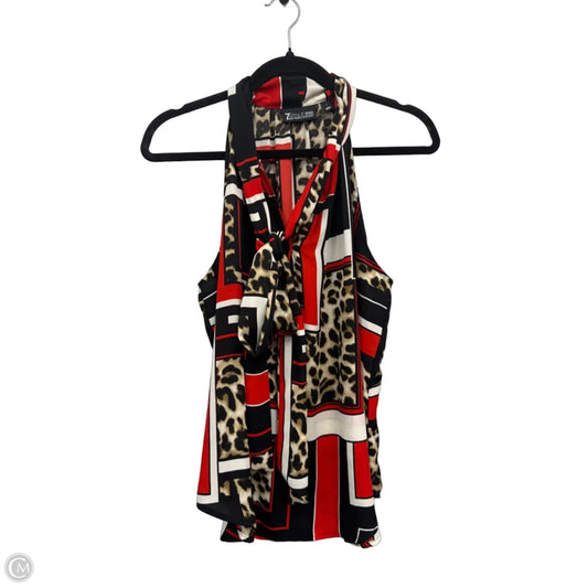 Top Sleeveless By New York And Co In Black & Red, Size: L