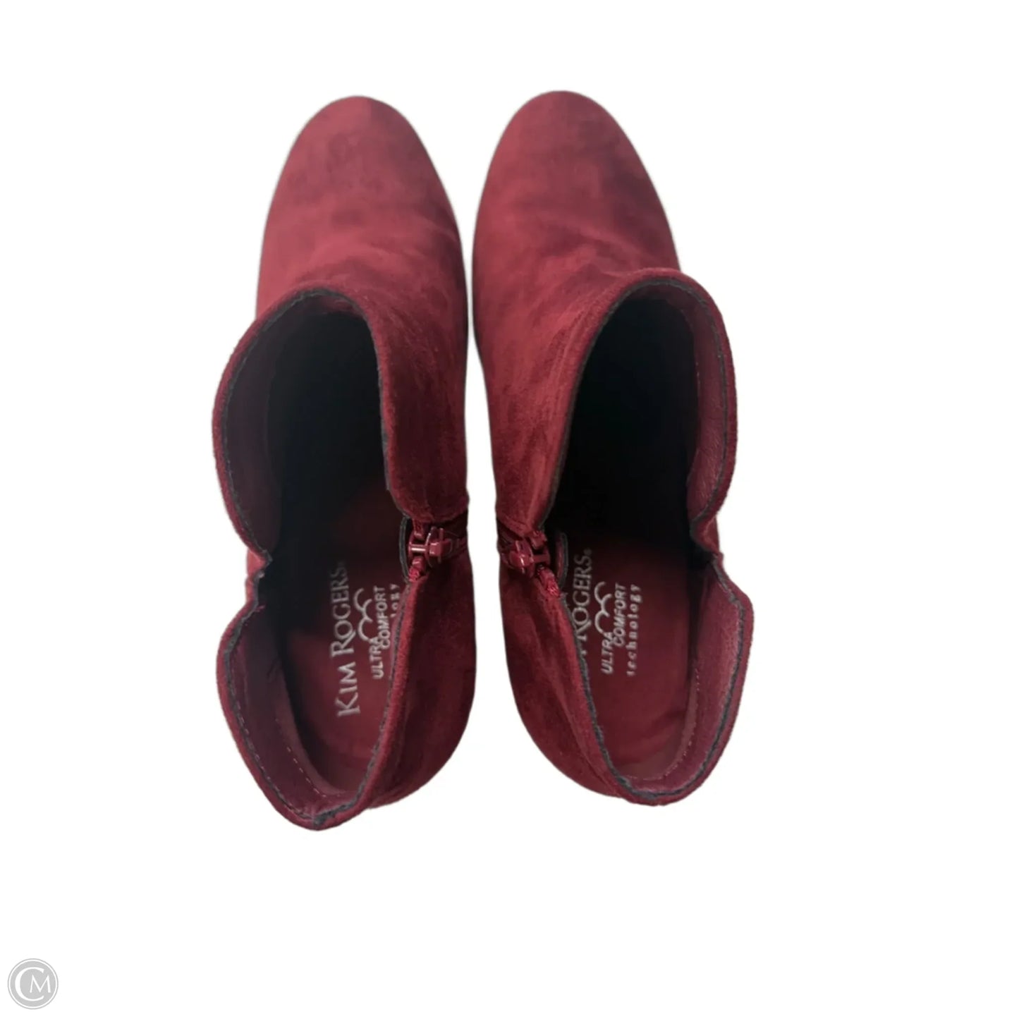 Boots Ankle Heels By Kim Rogers In Maroon, Size: 9