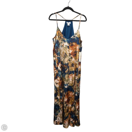 Dress Casual Maxi By Nicole By Nicole Miller In Blue & Brown, Size: Xl