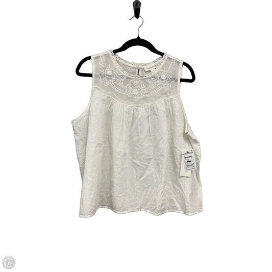 Top Sleeveless By Treasure And Bond In Cream, Size: Xl