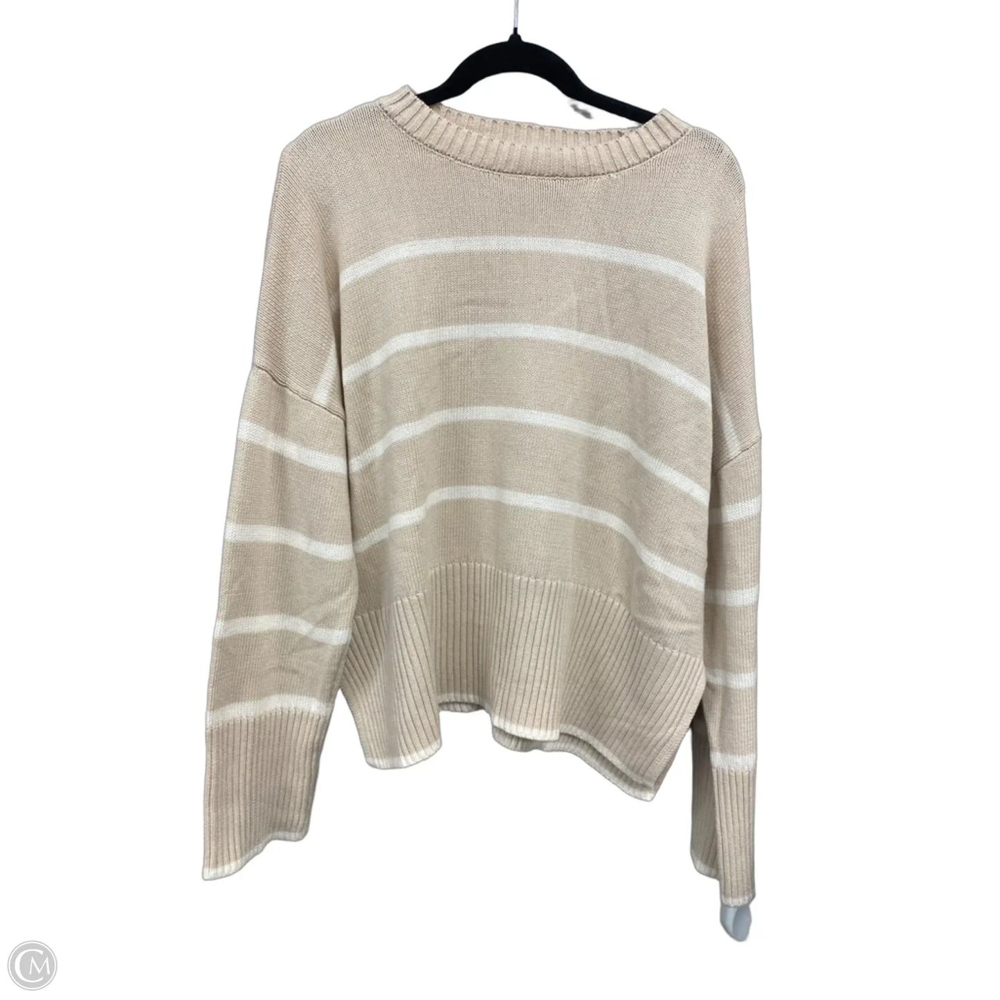 Sweater By Sincerely Jules In Tan & White, Size: Xl
