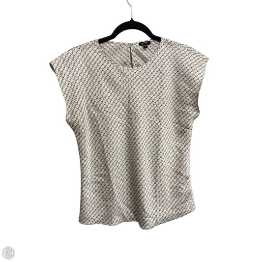 Top Short Sleeve By Express In Black & Cream, Size: S
