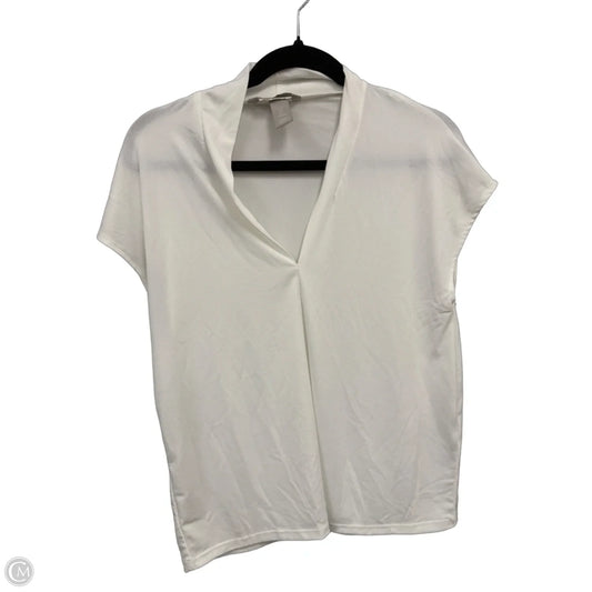 Top Short Sleeve By H&m In Cream, Size: S