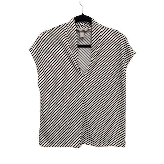 Top Short Sleeve By H&m In Black & Cream, Size: S