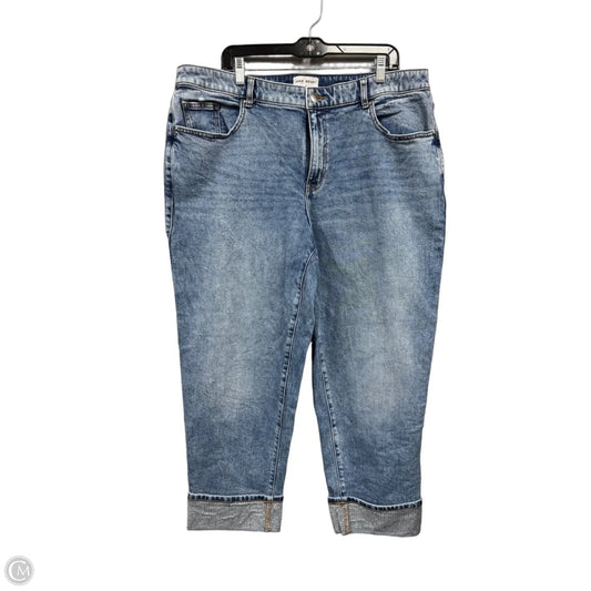 Jeans Boyfriend By Lane Bryant In Blue & Silver, Size: 18