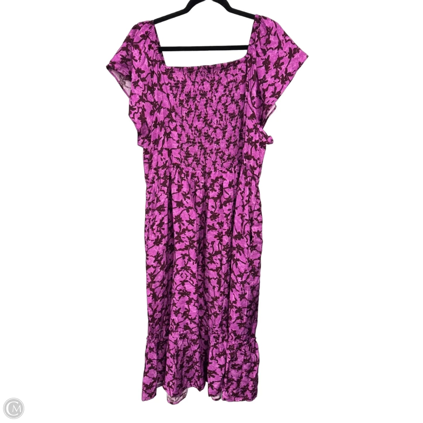 Dress Casual Midi By Terra & Sky In Purple, Size: 2x