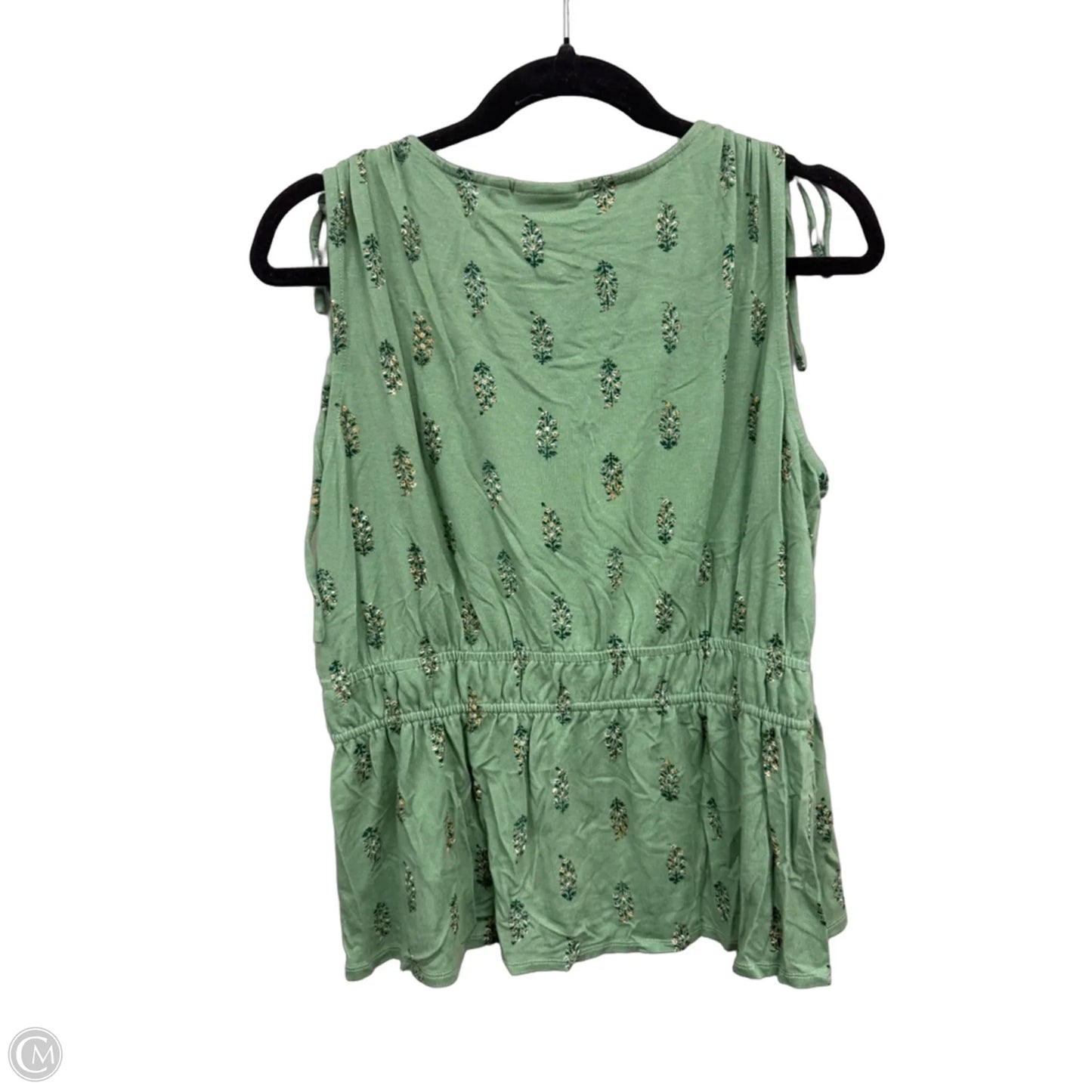 Top Sleeveless By Wonderly In Green, Size: L