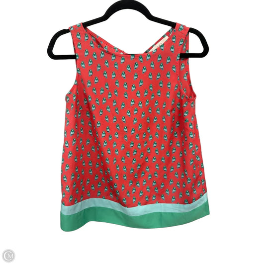 Top Sleeveless By Loft In Green & Orange, Size: Sp