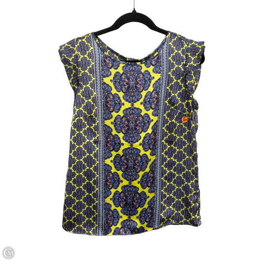 Top Short Sleeve By Limited In Blue & Yellow, Size: S