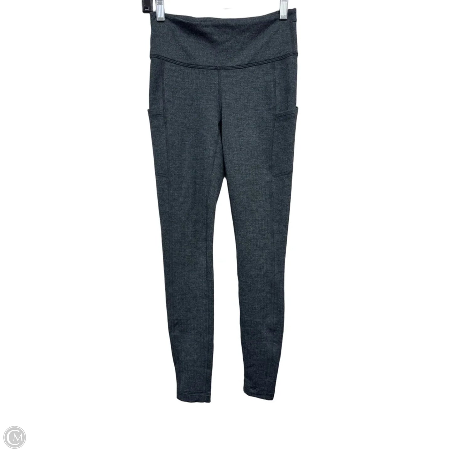 Athletic Leggings By Champion In Black & Grey, Size: Xs