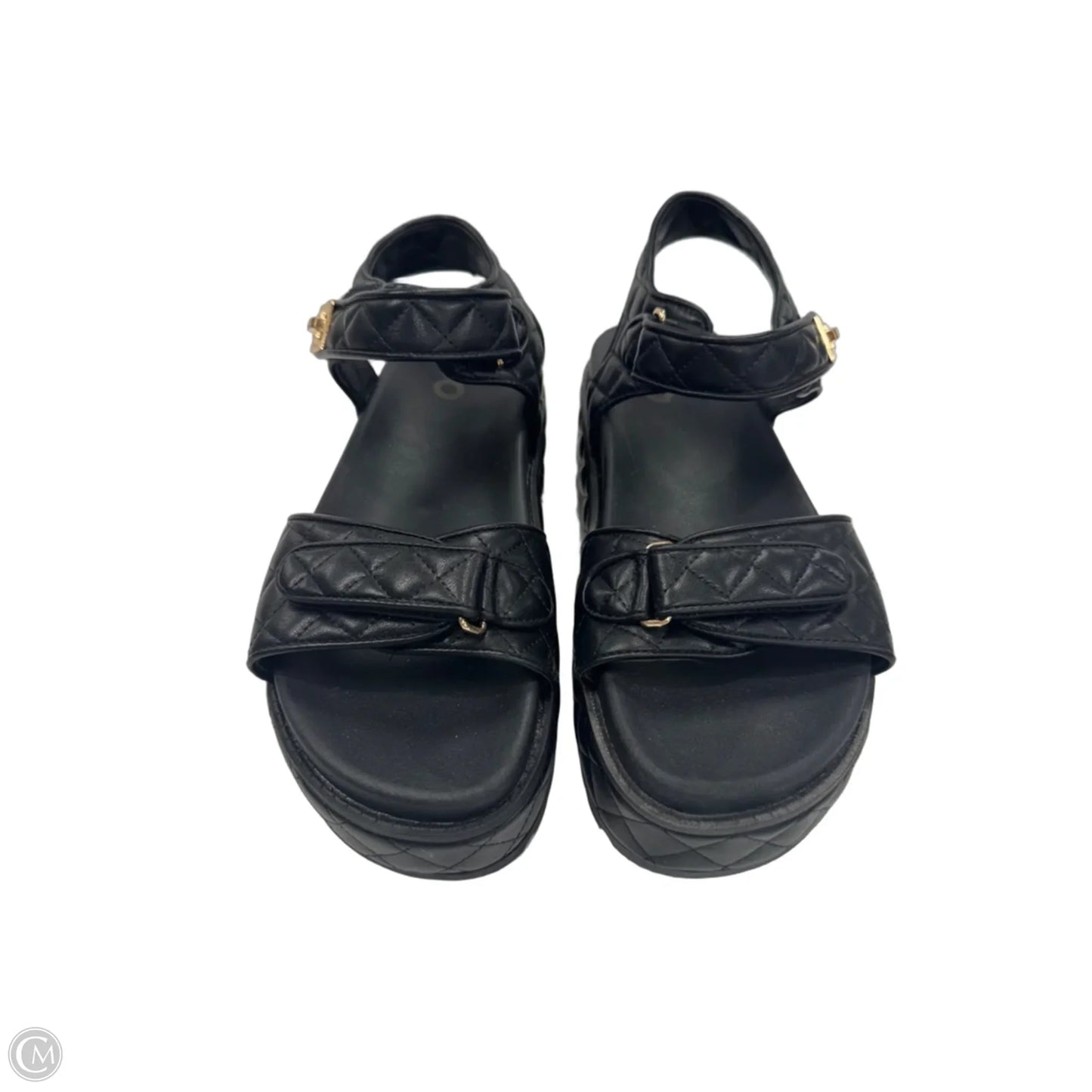 Sandals Flats By Khombu In Black, Size: 9