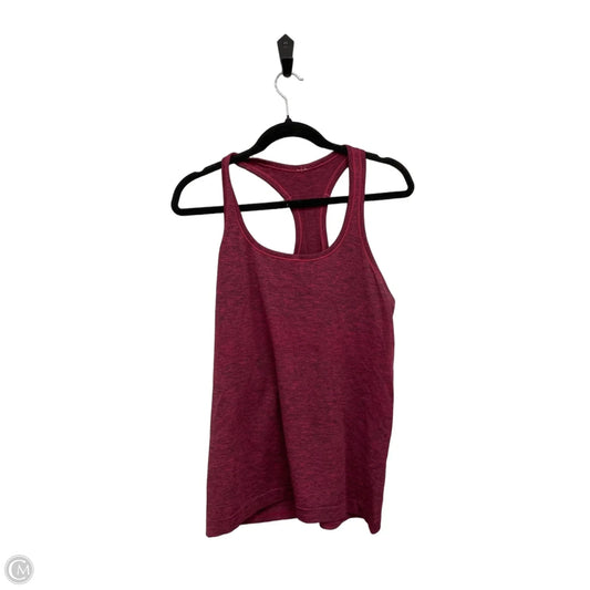 Athletic Tank Top By Lululemon In Black & Red, Size: 12