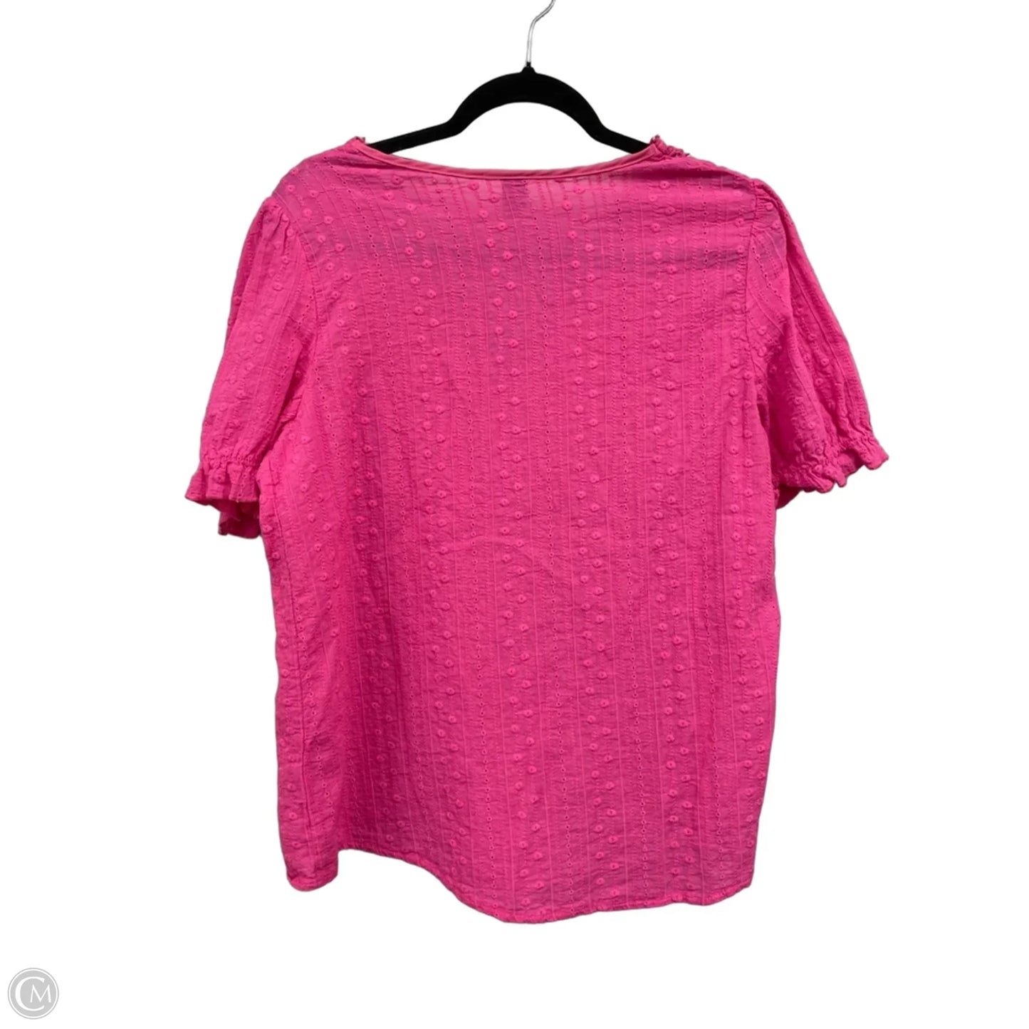 Top Short Sleeve By Shein In Pink, Size: Xl