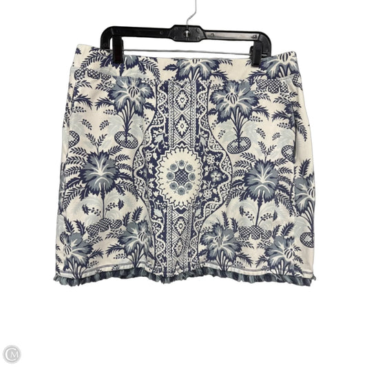 Skort By Spartina In Blue & Cream, Size: Xxl