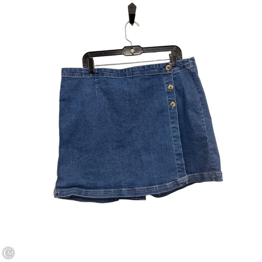 Skort By Curve Appeal In Blue, Size: Xl