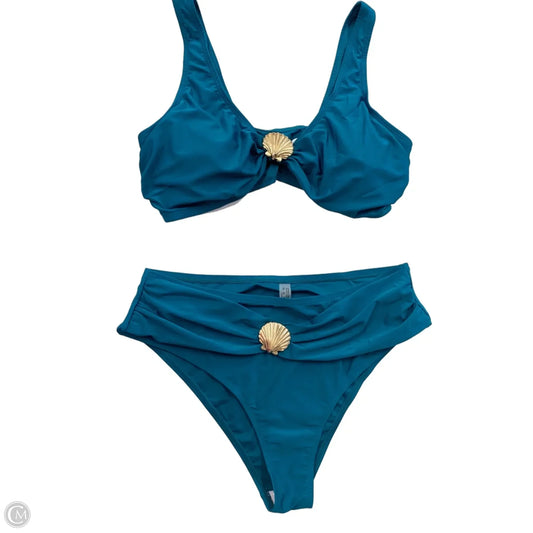 Swimsuit By Clothes Mentor In Teal, Size: 3x