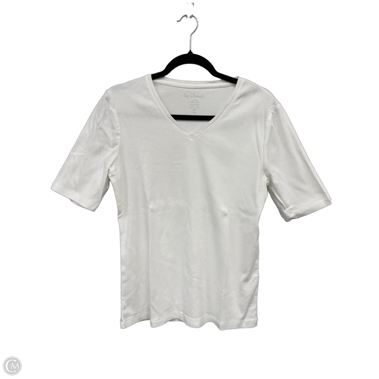 Top Short Sleeve Basic By Chicos In White, Size: M