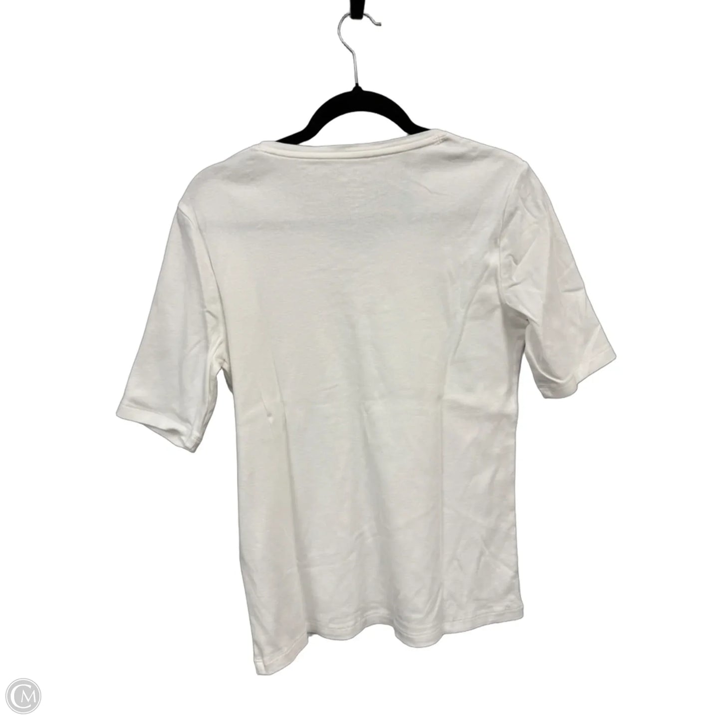Top Short Sleeve Basic By Chicos In White, Size: M