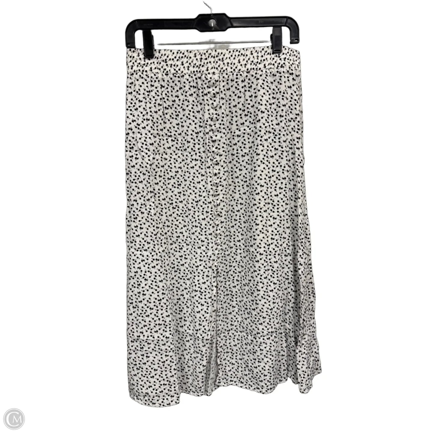 Skirt Midi By Loft In Black & White, Size: S