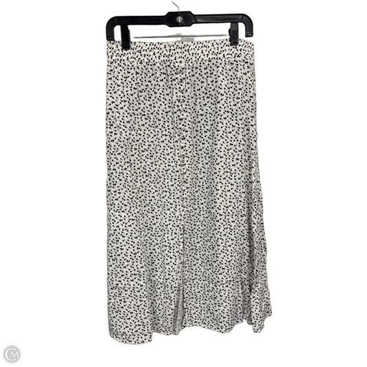 Skirt Midi By Loft In Black & White, Size: S