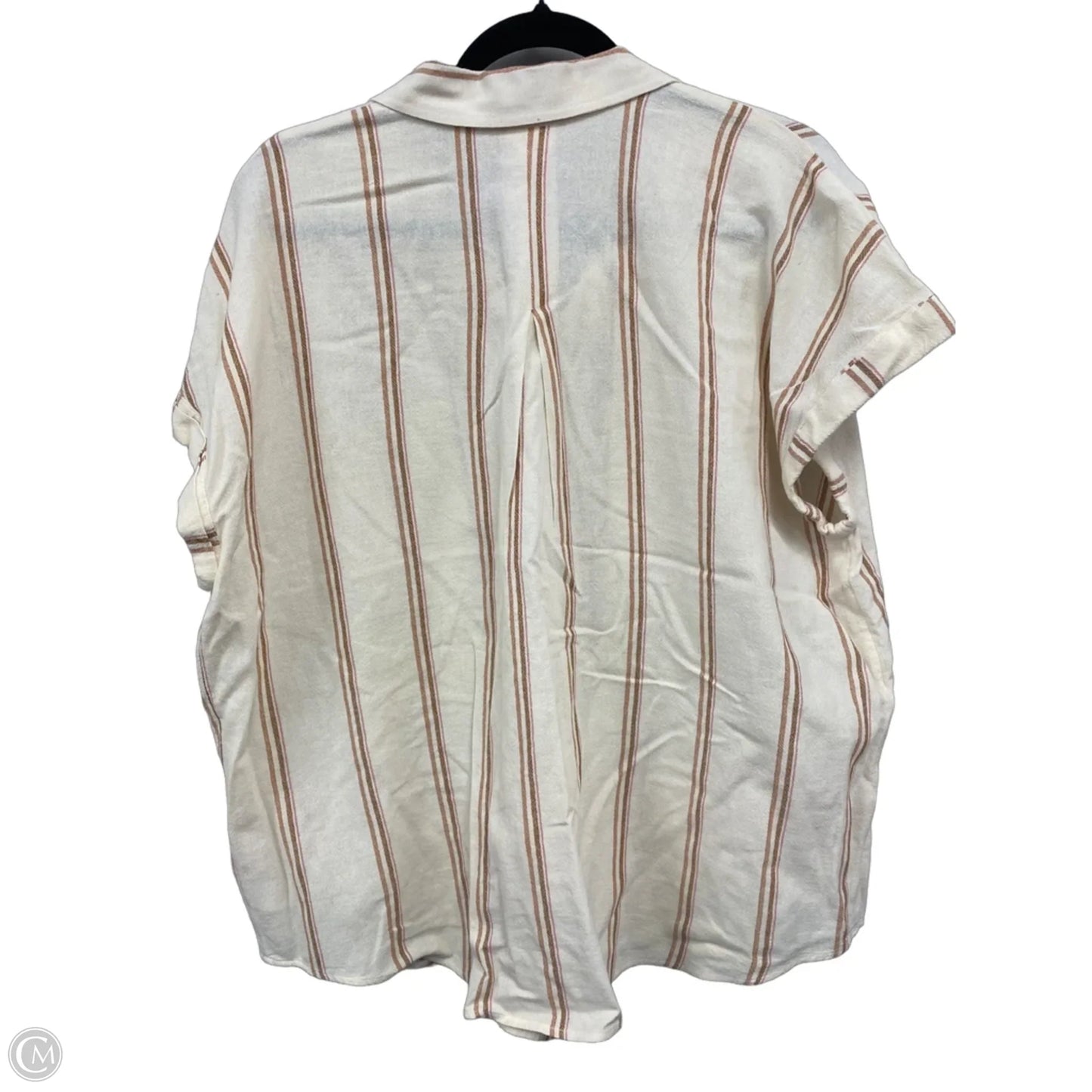 Top Short Sleeve By Wonderly In Cream & Orange, Size: Xl