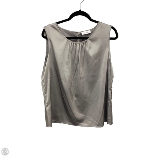 Top Sleeveless By Calvin Klein In Grey, Size: Xl