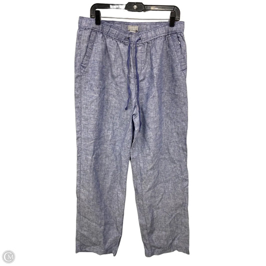 Pants Linen By Kenar In Blue, Size: L