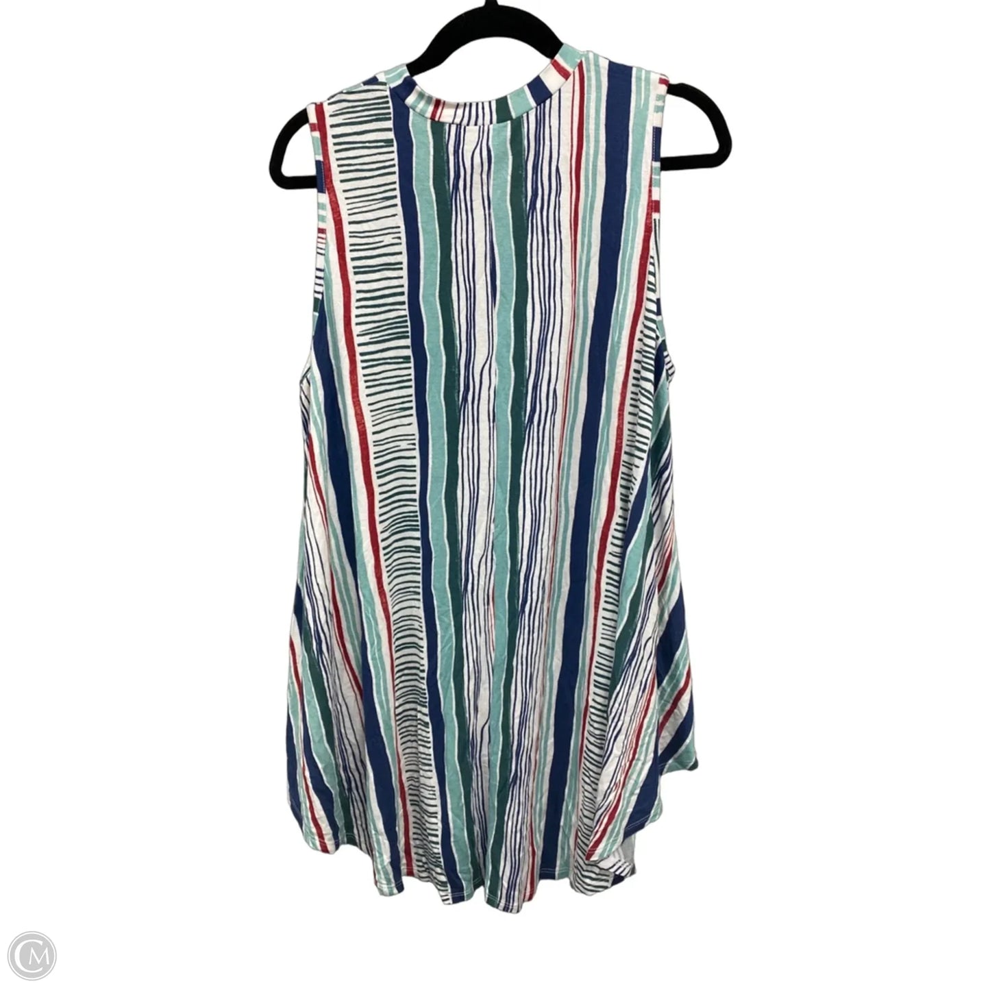Top Sleeveless By Lane Bryant In Blue & Red, Size: 1x
