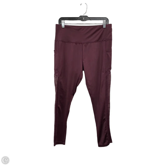 Athletic Leggings By Clothes Mentor In Maroon, Size: Xl