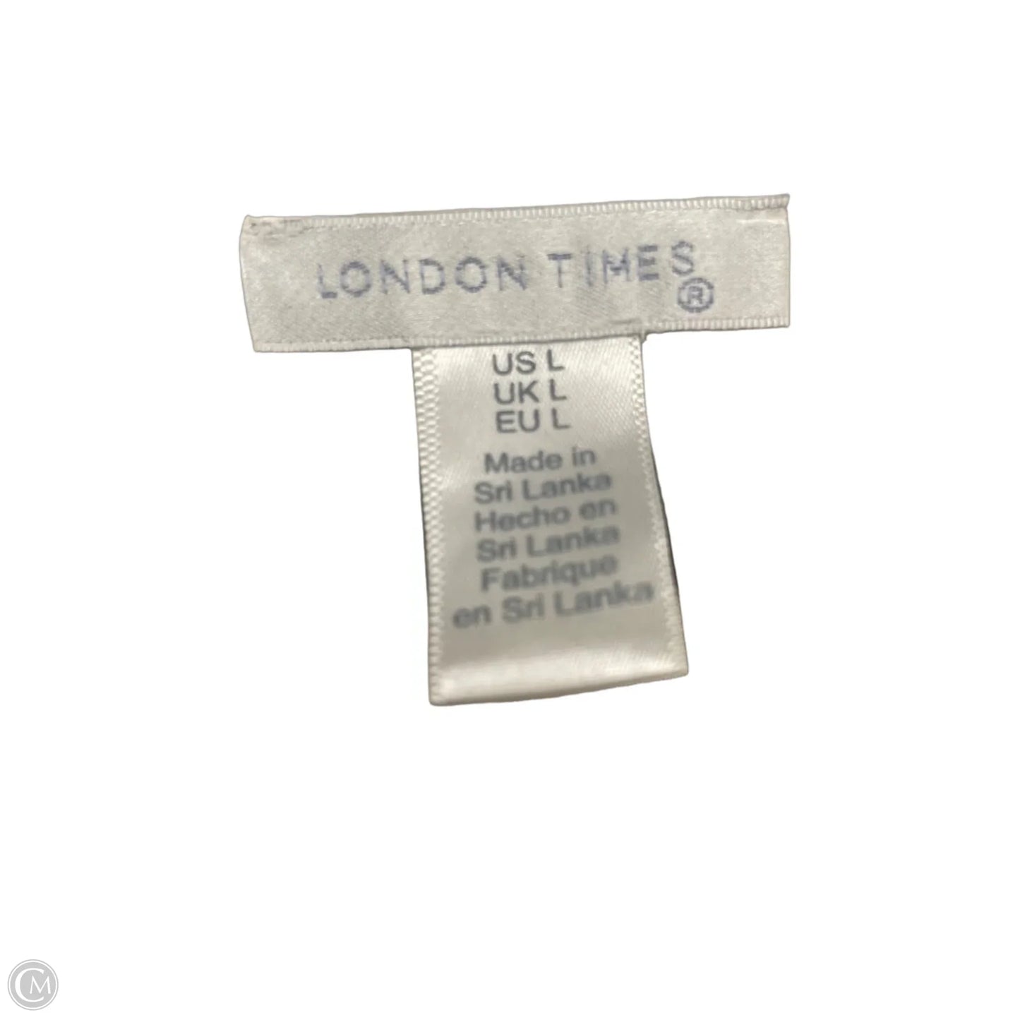 Dress Casual Short By London Times In Blue & Cream, Size: L
