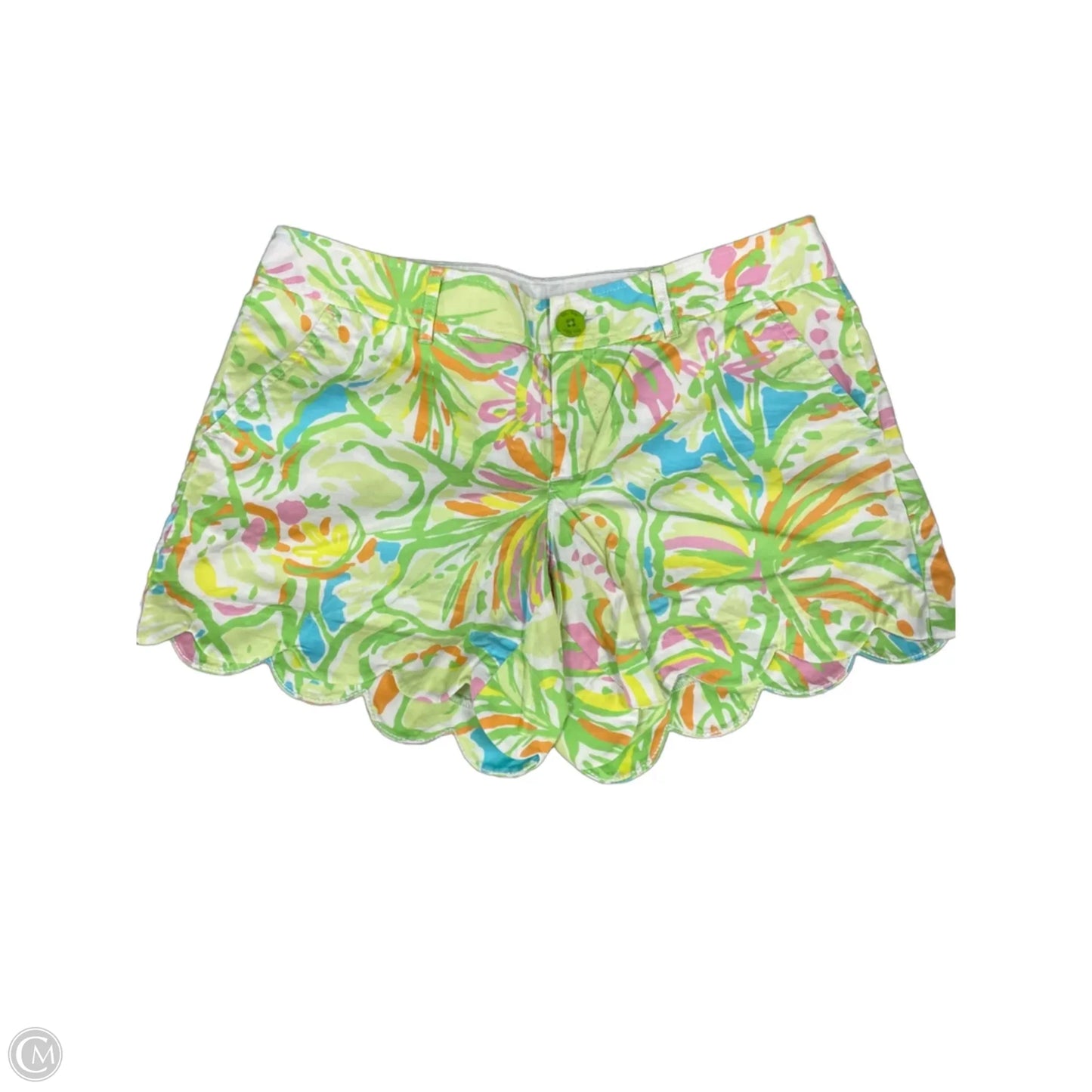 Shorts Designer By Lilly Pulitzer In Green & Yellow, Size: 8