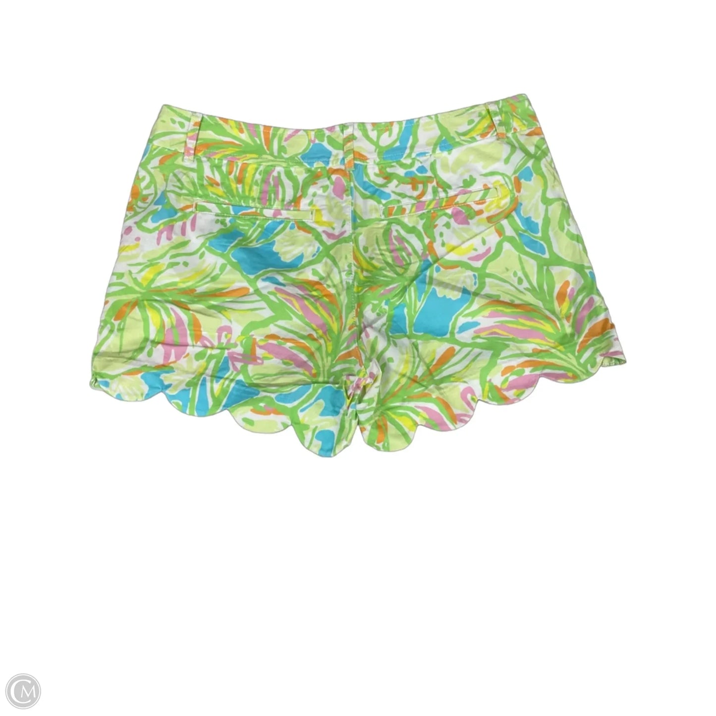 Shorts Designer By Lilly Pulitzer In Green & Yellow, Size: 8