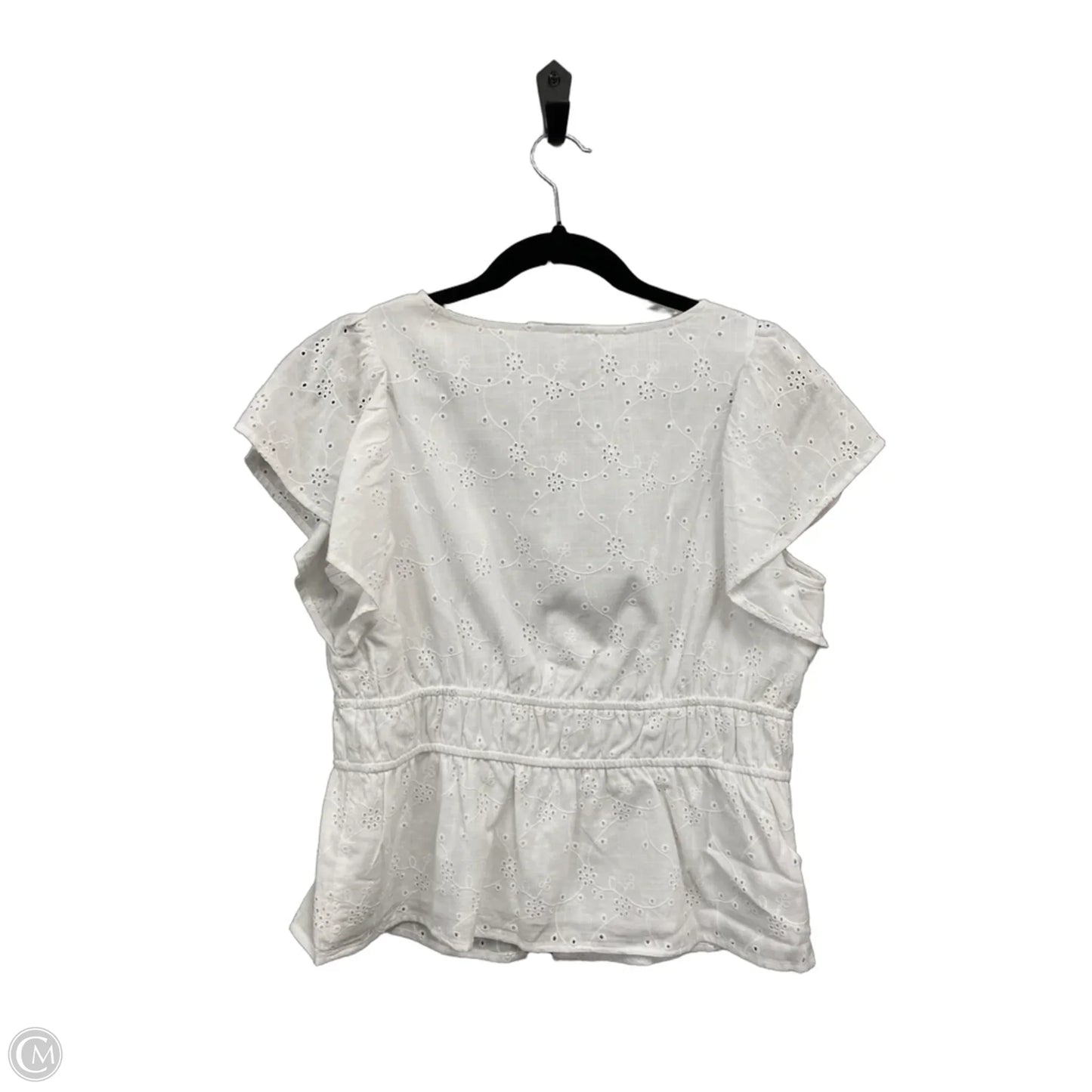 Top Short Sleeve By Time And Tru In White, Size: M