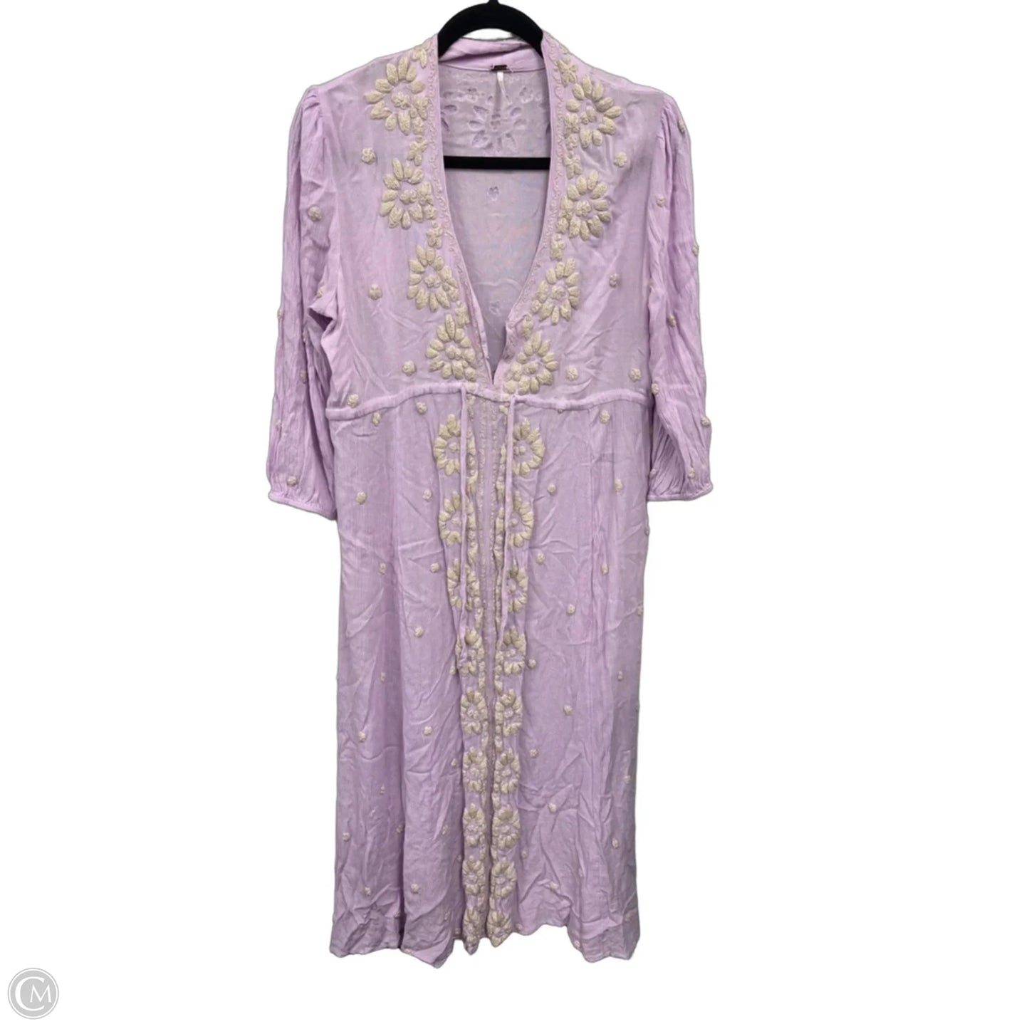 Dress Casual Midi By Free People In Purple & Tan, Size: S