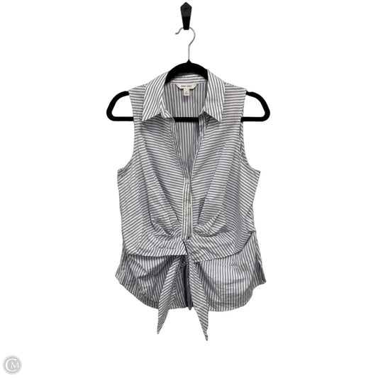 Top Sleeveless By Nine West In Blue & White, Size: M