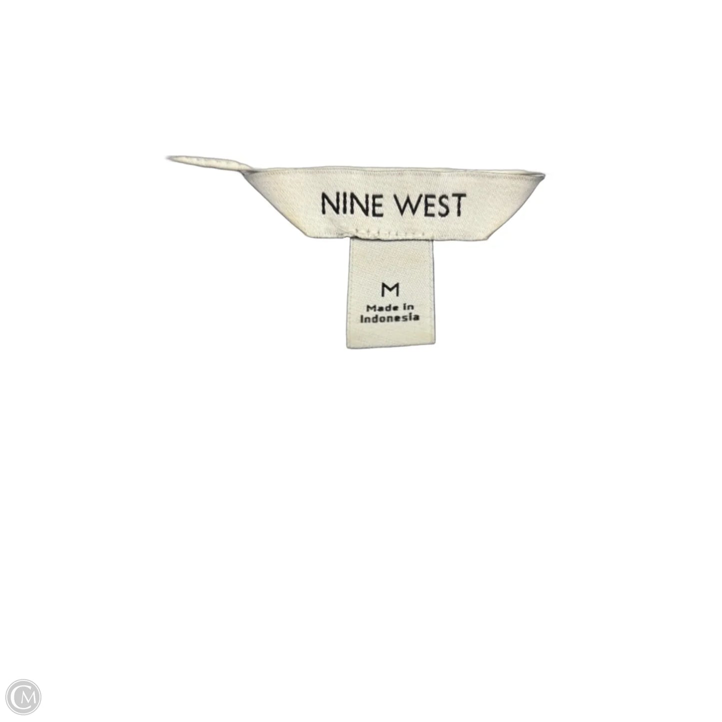 Top Sleeveless By Nine West In Blue & White, Size: M