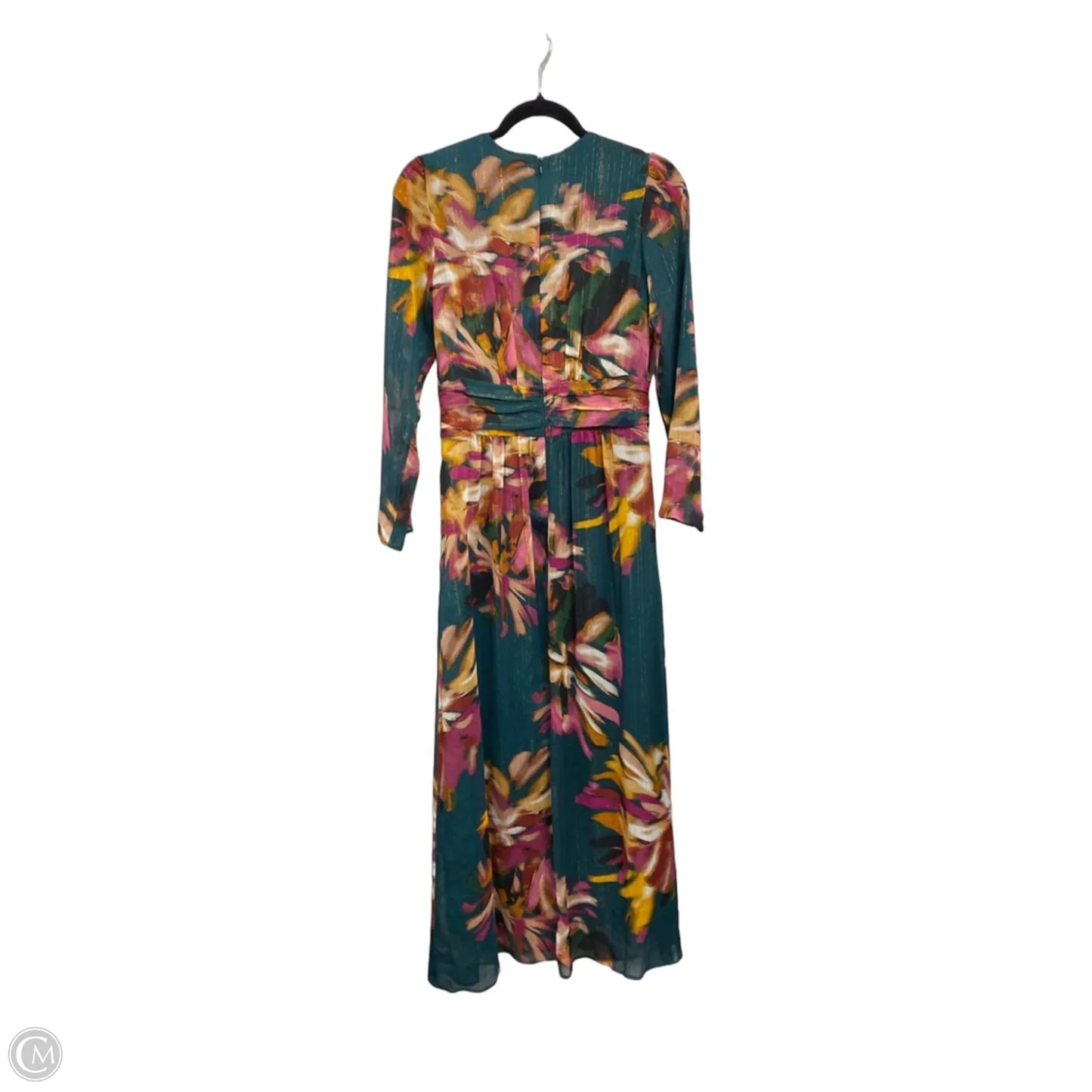 Dress Casual Midi By Maggy London In Gold & Pink, Size: 2