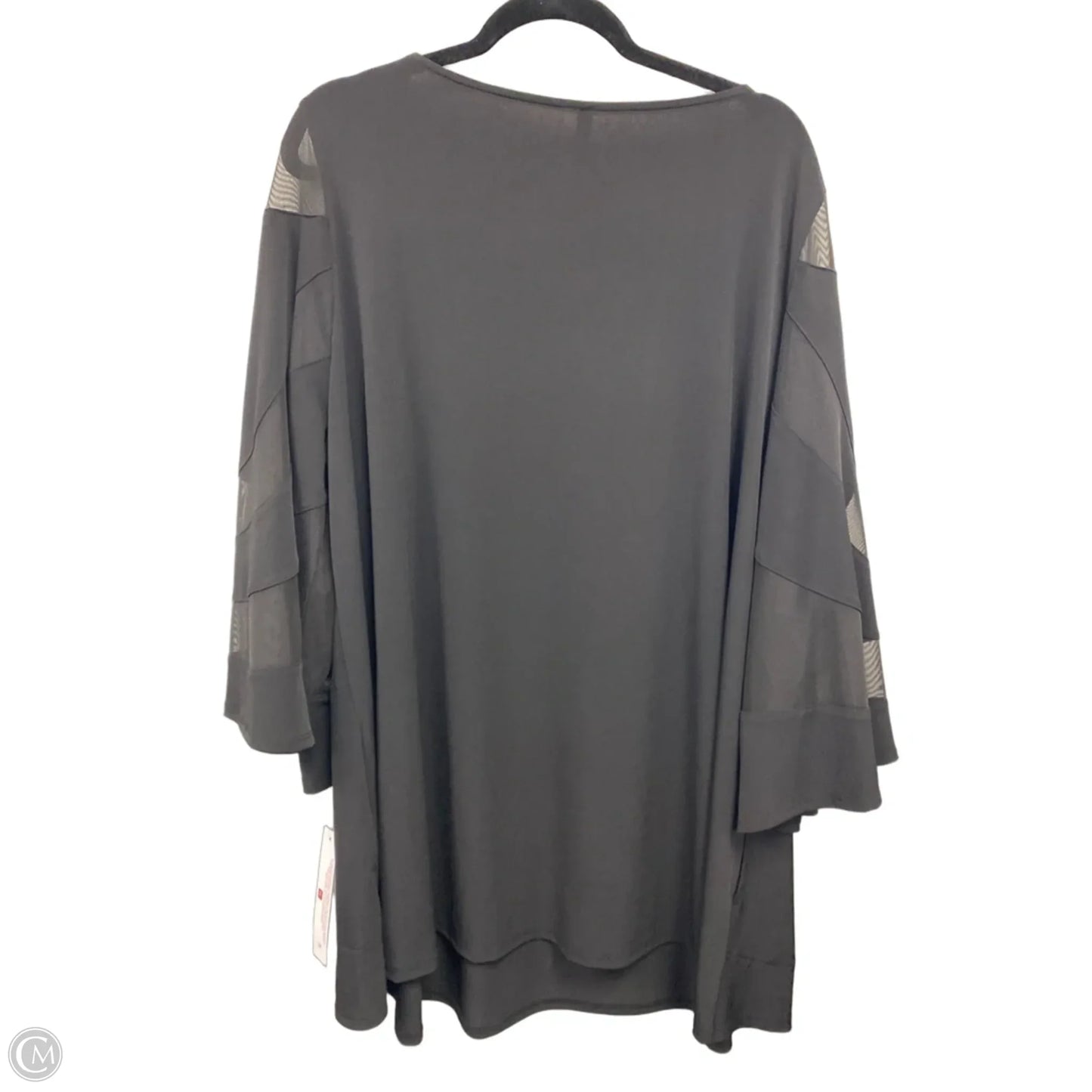Top 3/4 Sleeve By Cmb In Black, Size: 2x