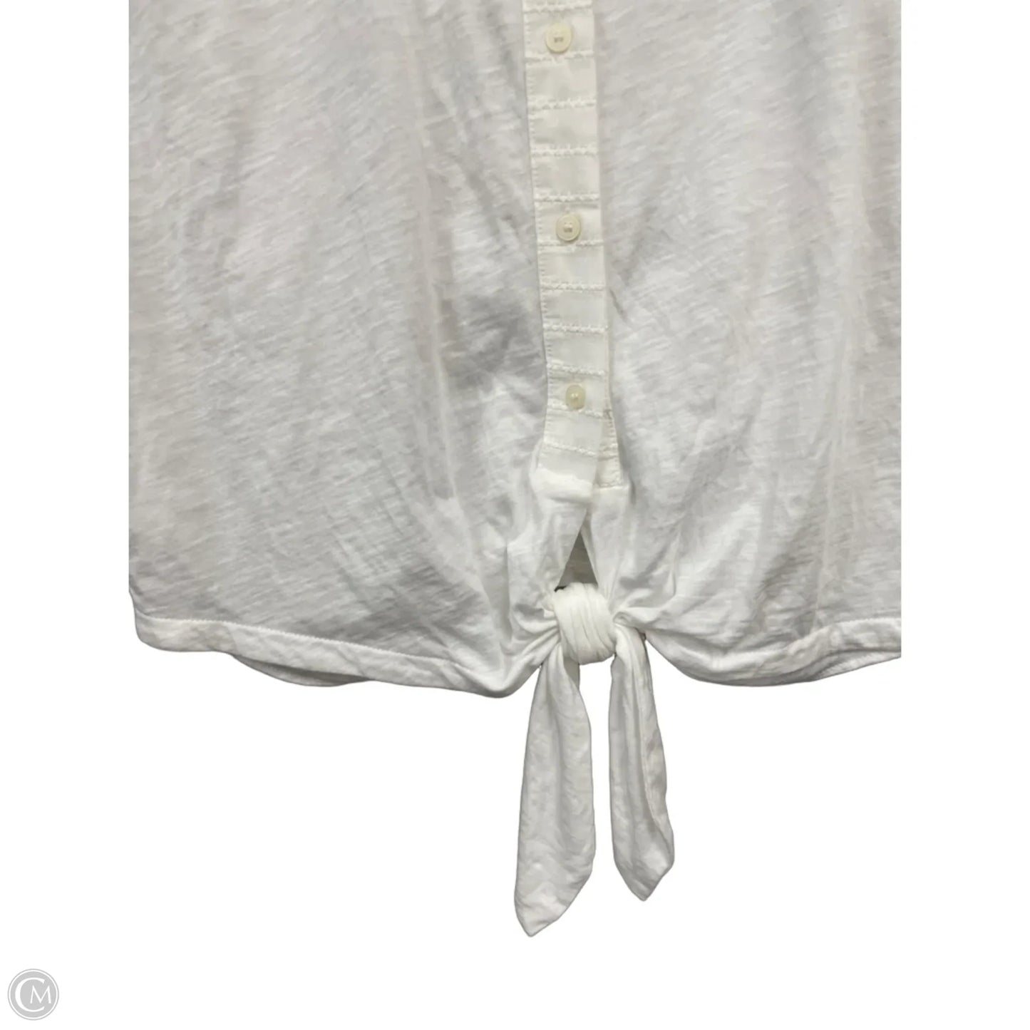 Top Short Sleeve By Loft In Cream, Size: S