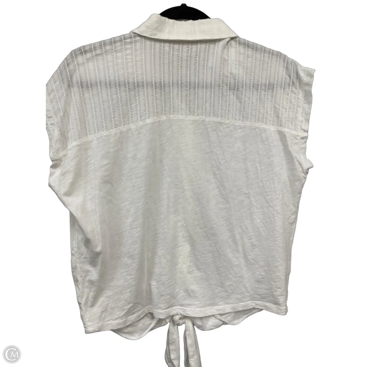 Top Short Sleeve By Loft In Cream, Size: S