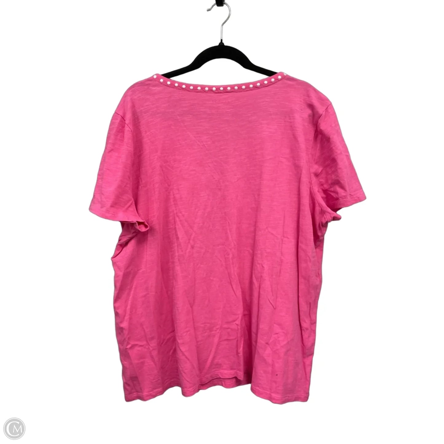 Top Short Sleeve By Talbots In Pink, Size: 2x