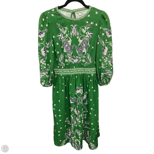 Dress Casual Midi By Max Studio In Green & White, Size: S