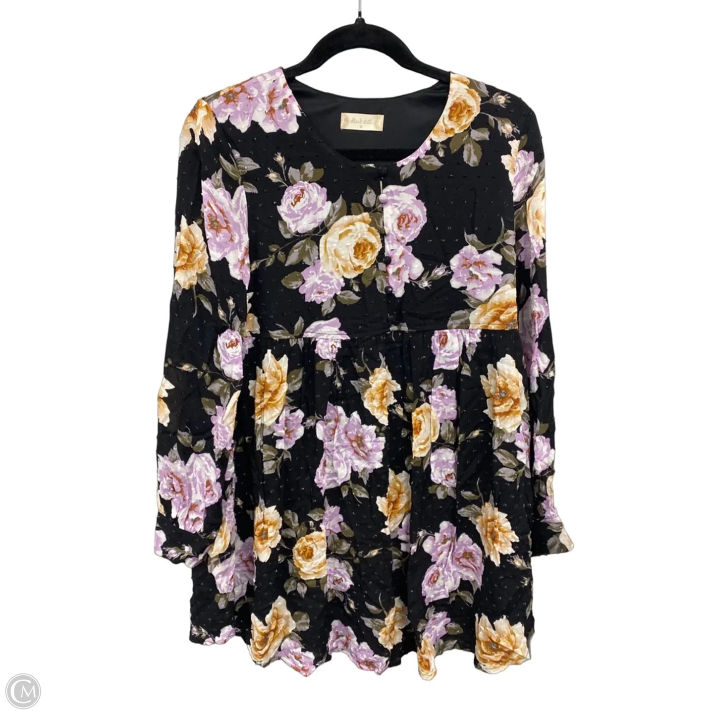Dress Casual Short By Altard State In Black & Purple, Size: M